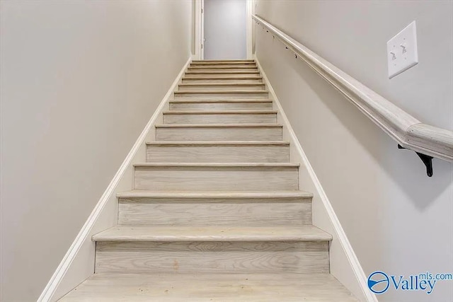17401 Stonegate Dr, Athens, AL 35613 - stairs featuring wood finished floors
