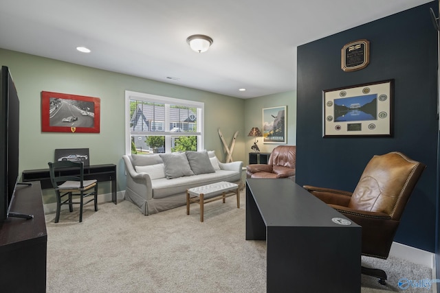 1530 Trek St NE, Huntsville, AL 35811 - living area featuring carpet floors, recessed lighting, and baseboards