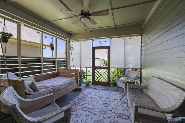1530 Trek St NE, Huntsville, AL 35811 - sunroom / solarium featuring a ceiling fan