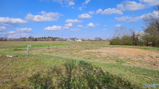 view of yard featuring a rural view