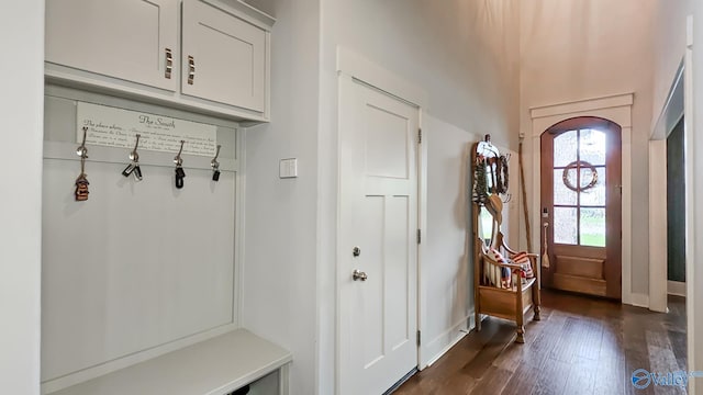 17583 Maree Dr, Athens, AL 35613 - mudroom with baseboards and dark wood-style floors