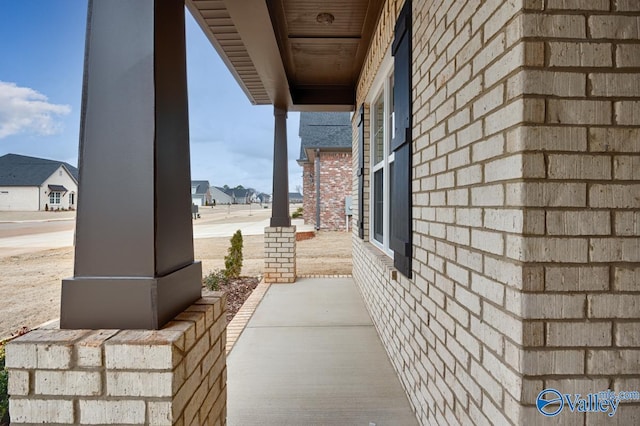 view of home's exterior with a porch