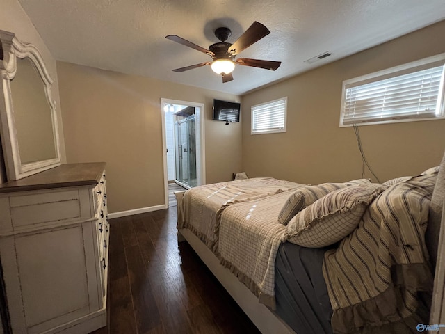 1020 County Road 92, Cedar Bluff, AL 35959 - bedroom with dark wood finished floors, baseboards, and ceiling fan