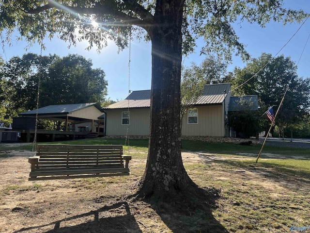 1020 County Road 92, Cedar Bluff, AL 35959 - back of house featuring metal roof