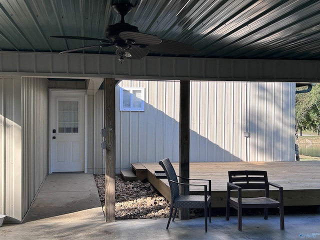 1020 County Road 92, Cedar Bluff, AL 35959 - view of patio featuring a ceiling fan and a deck