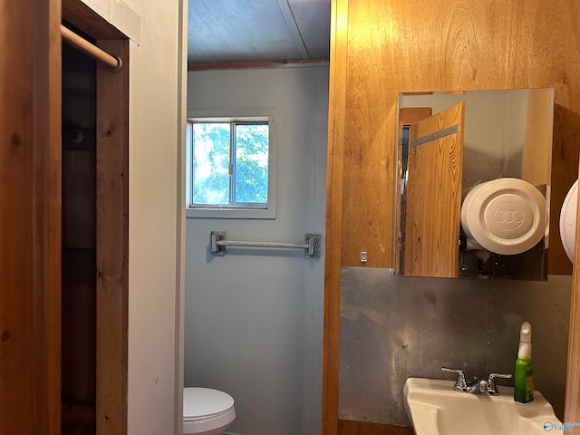 bathroom featuring toilet and sink