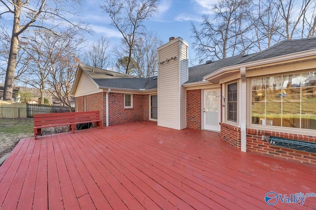 deck with fence