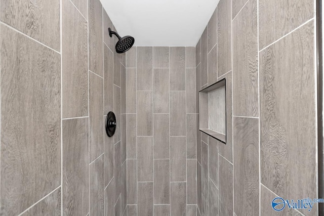 details with tiled shower