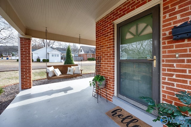 view of patio featuring covered porch