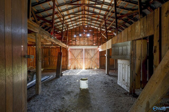 view of horse barn