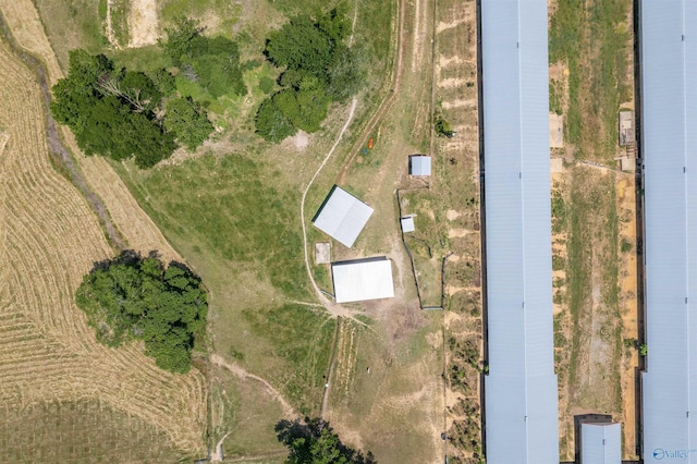 bird's eye view featuring a rural view