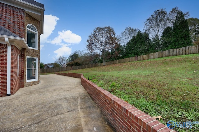 view of yard featuring a patio area