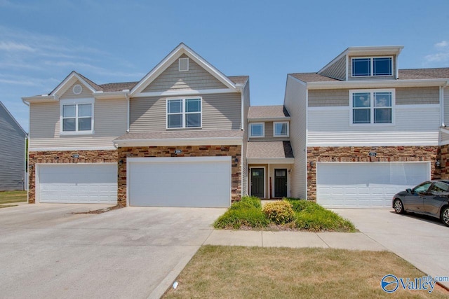 view of property with a garage