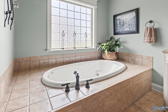 bathroom featuring a jetted tub