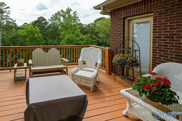 view of wooden terrace