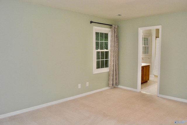 view of carpeted empty room