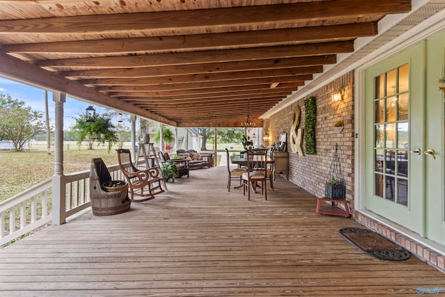 view of wooden terrace