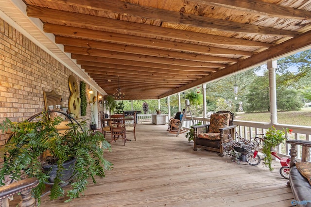 view of wooden deck