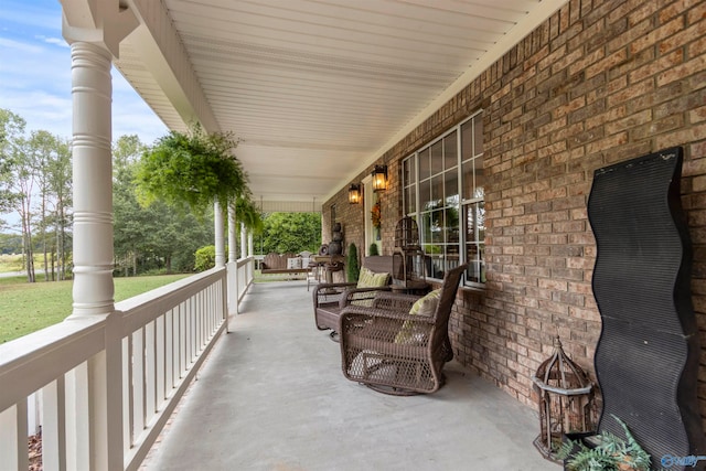 view of patio with covered porch