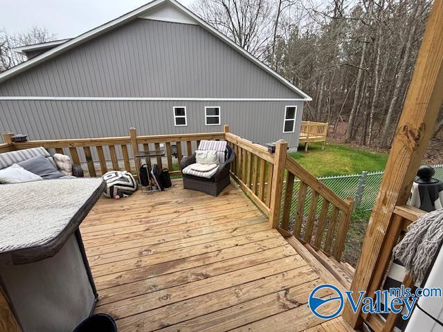 deck with fence