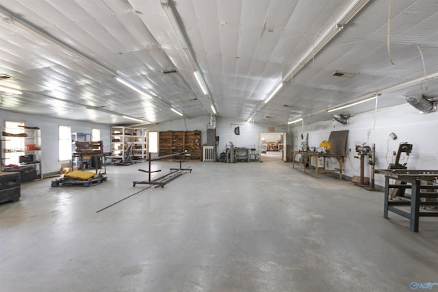 garage featuring visible vents