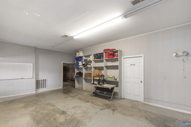 garage featuring visible vents