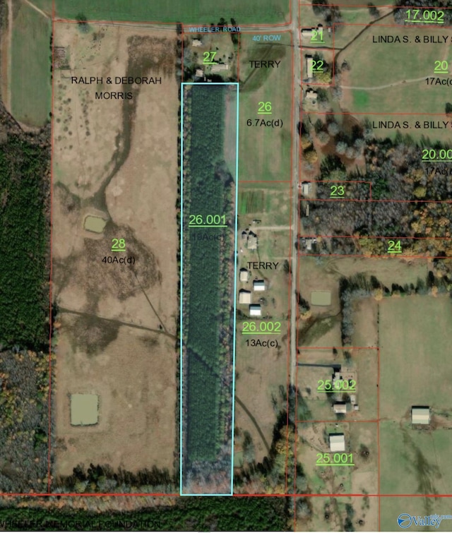 18.5ACRES County Road 381, Hillsboro AL, 35643 land for sale