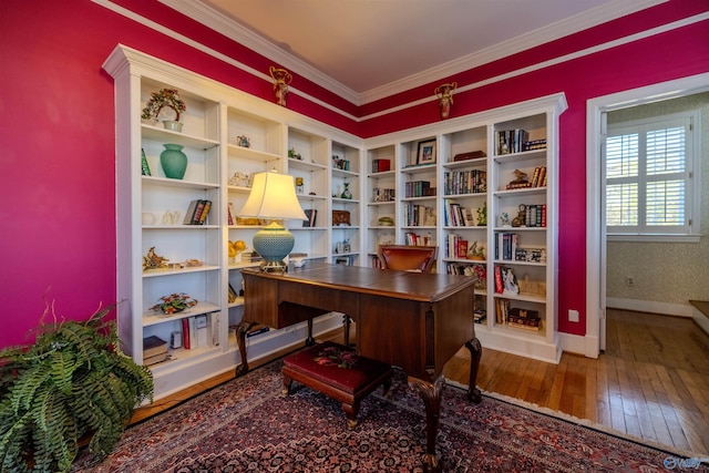 260 Bexar Ave W, Hamilton, AL 35570 - office space with hardwood / wood-style floors, ornamental molding, and baseboards