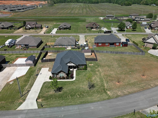 aerial view with a residential view