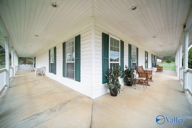 view of patio with covered porch