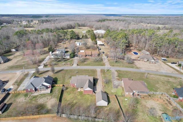 bird's eye view featuring a residential view