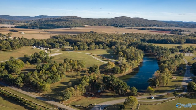 aerial view featuring a mountain view