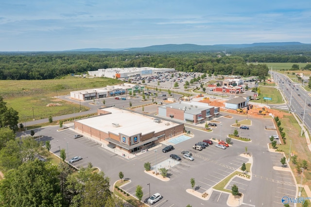 bird's eye view featuring a view of trees