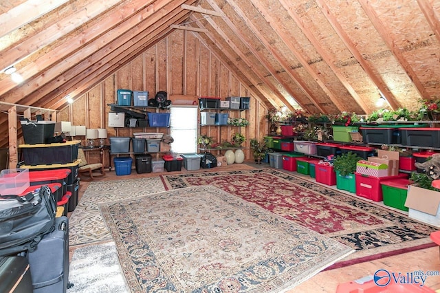 view of attic
