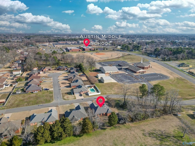 birds eye view of property featuring a residential view