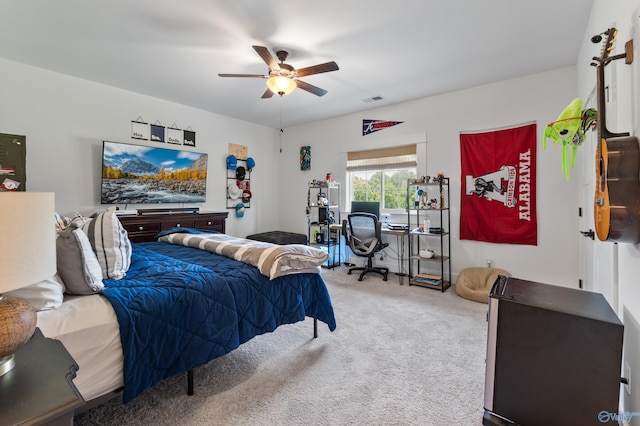 313 Merrydale Dr, Huntsville, AL 35811 - carpeted bedroom featuring ceiling fan