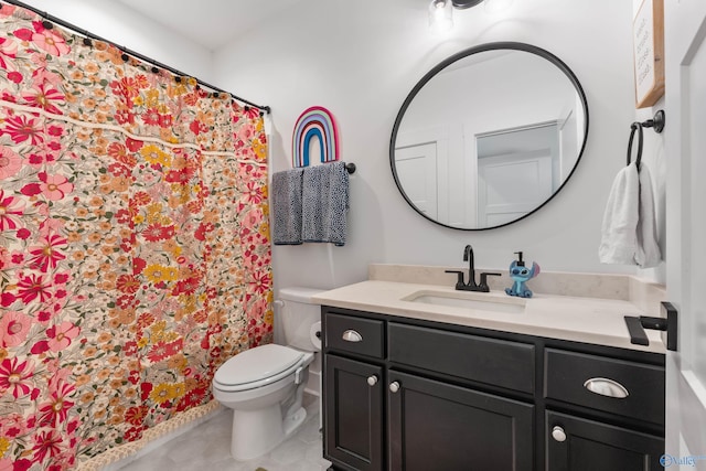 313 Merrydale Dr, Huntsville, AL 35811 - full bath with vanity, curtained shower, and tile patterned floors