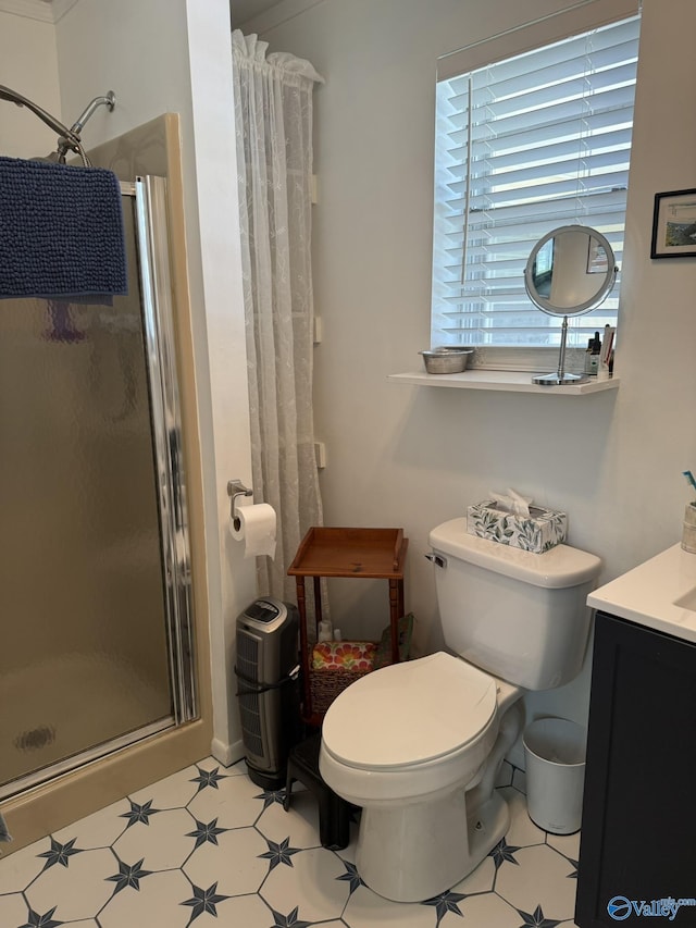 1128 Brashiers Chapel Rd, Arab, AL 35016 - full bath with a shower stall, vanity, and tile patterned floors