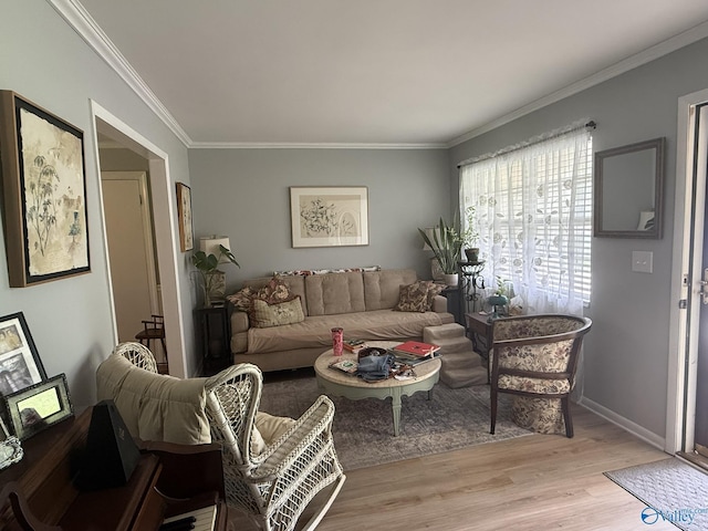 1128 Brashiers Chapel Rd, Arab, AL 35016 - living area featuring wood finished floors and crown molding