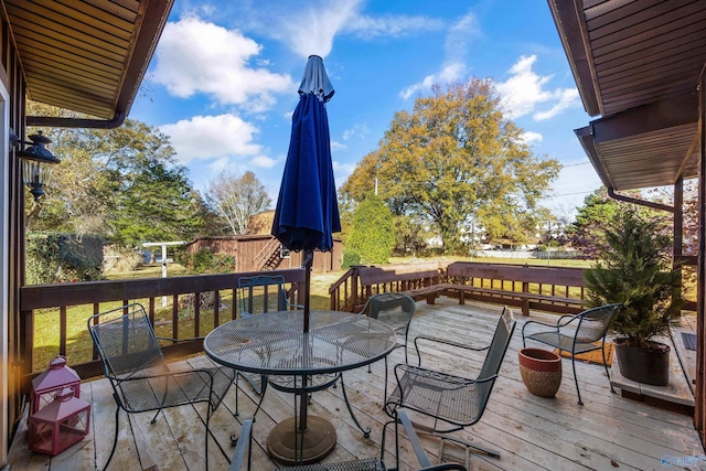 view of wooden terrace