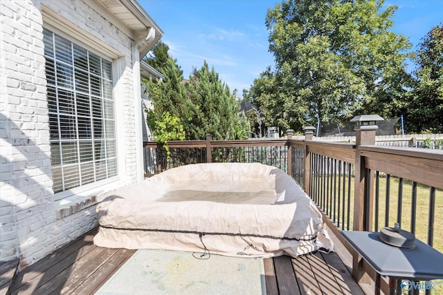 4716 Slalom Run SE, Owens Cross Roads, AL 35763 - wooden terrace featuring a fenced backyard
