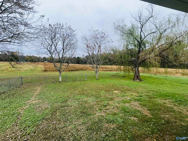 view of yard featuring a rural view