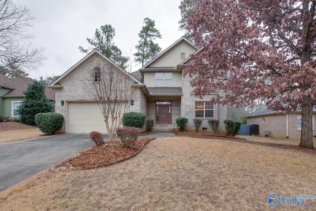 front facade with a garage