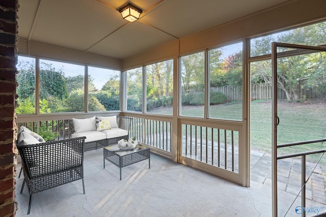 view of sunroom