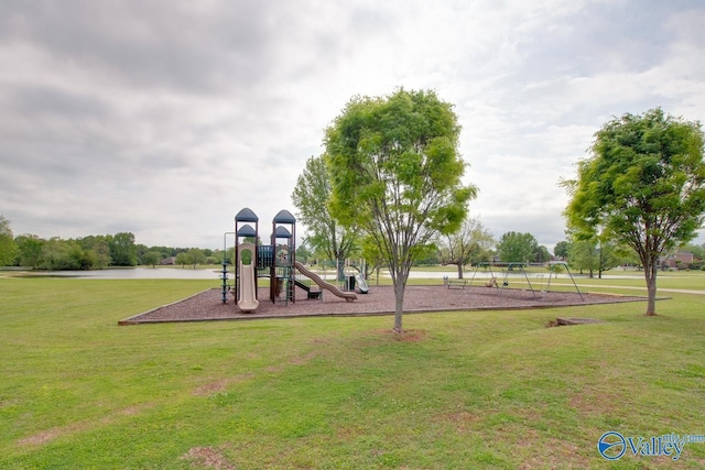 communal playground with a yard