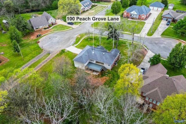 drone / aerial view featuring a residential view