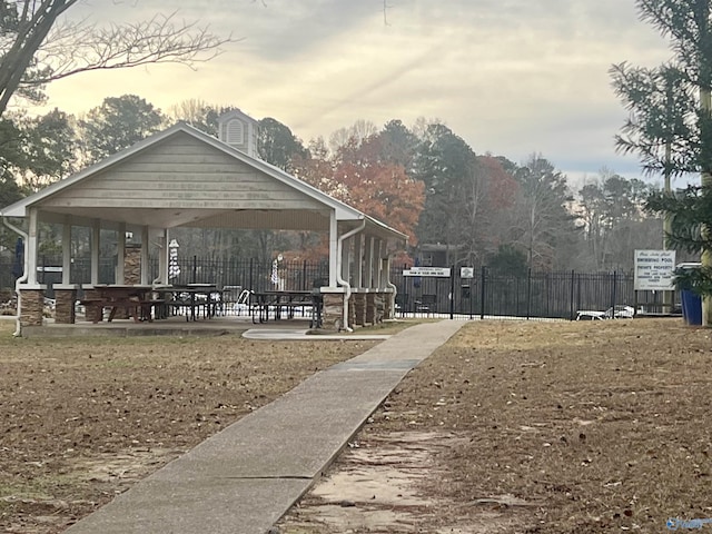 view of property's community featuring a gazebo