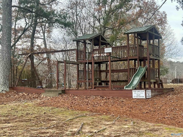 view of jungle gym