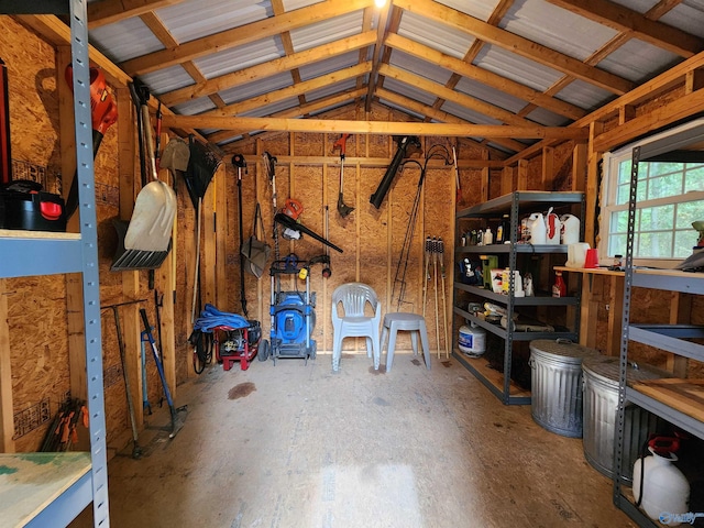 view of storage room