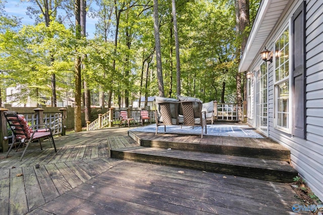 view of wooden terrace